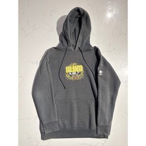 Vintage Blind Skateboards Hoodie Graphic Print Pullover Mens Charcoal Gray